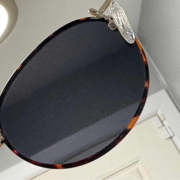 Sojos Sunglasses gold tortoise front polarized round - Picture 10 of 11